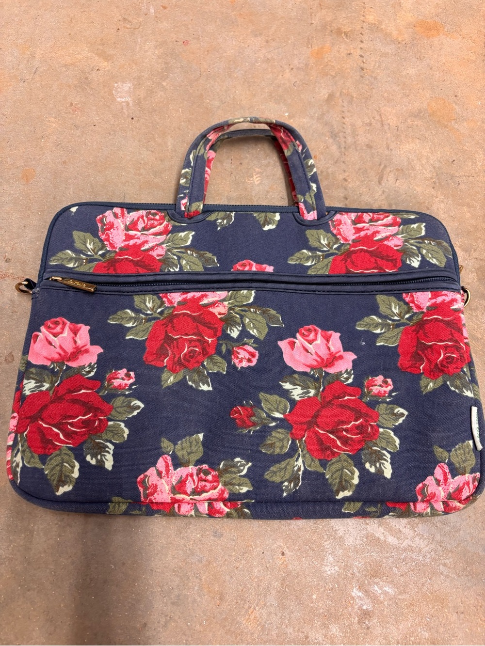 Kayond Floral Laptop Bag with Strap 15" Blue pink